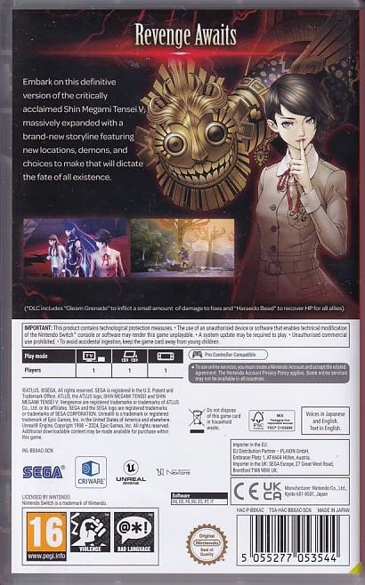 Shin Megami Tensei V Vengeance - Nintendo Switch (A Grade) (Genbrug)